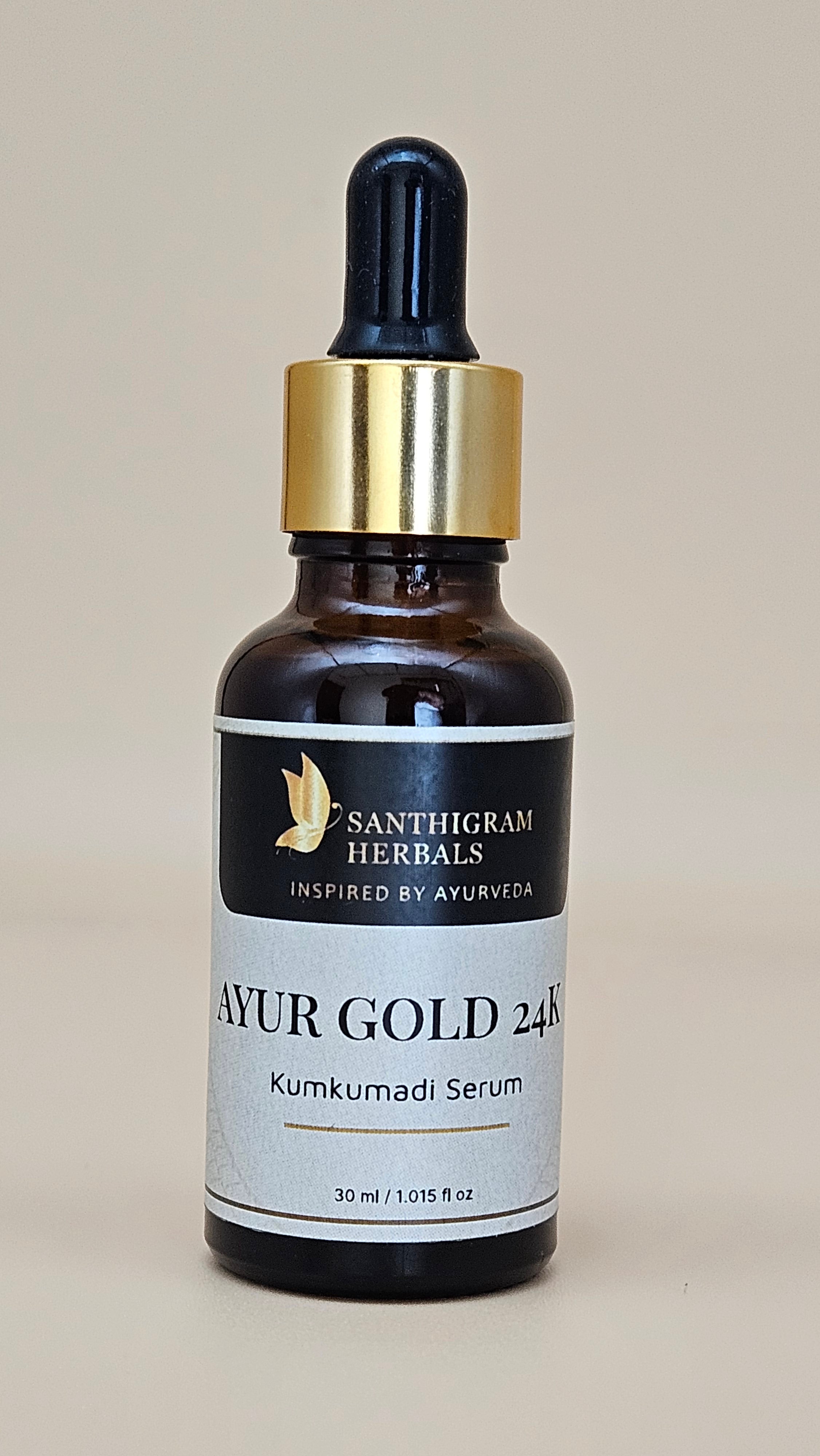 Ayur Gold 24K Kumkumadi Serum – Ayurvedic Radiance Face Oil, 30ml