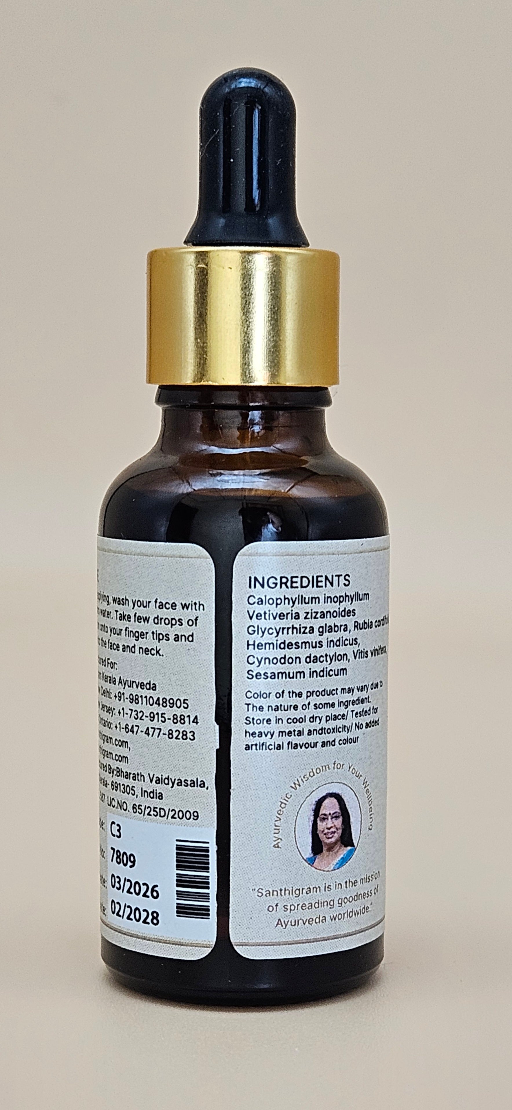 Velvett Face Oil — Vetiver, Manjistha & Licorice | Santhigram Herbals, 30ml