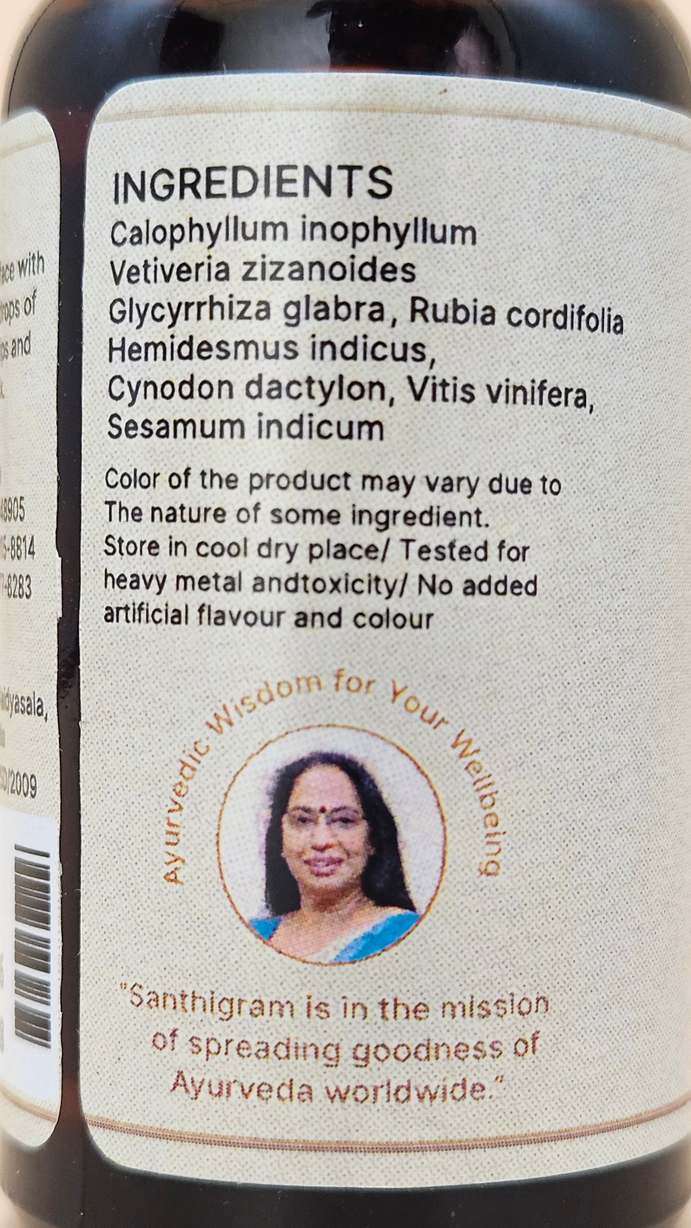 Velvett Face Oil — Vetiver, Manjistha & Licorice | Santhigram Herbals, 30ml