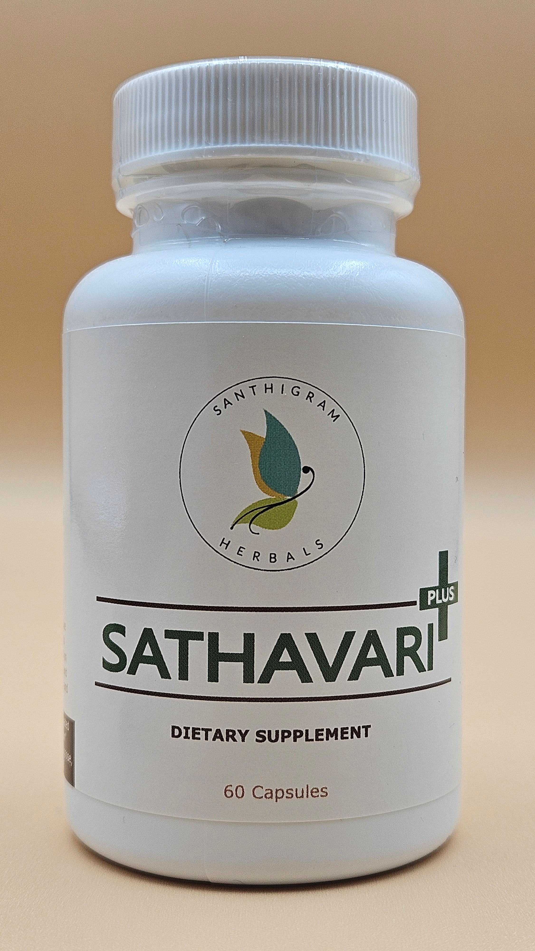 Sathavari+ — Shatavari, Ashwagandha & Guggul Extract | Santhigram Herbals, 60 Capsules