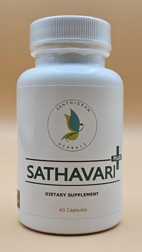 Sathavari+ — Shatavari, Ashwagandha & Guggul Extract | Santhigram Herbals, 60 Capsules