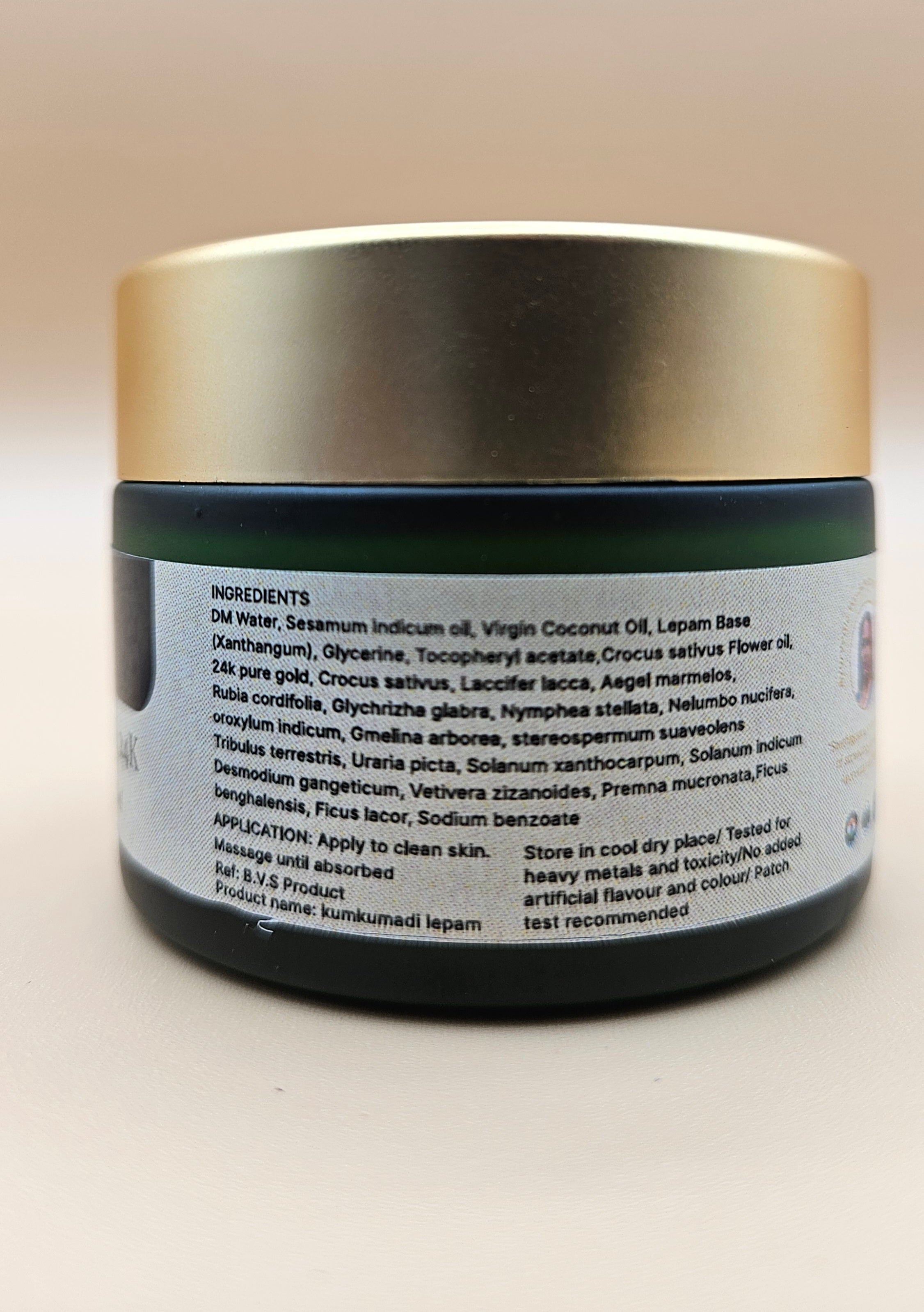 Kumkumadi 24K Golden Glow Gel — Saffron & 24K Gold Lepam | Santhigram Herbals, 50g