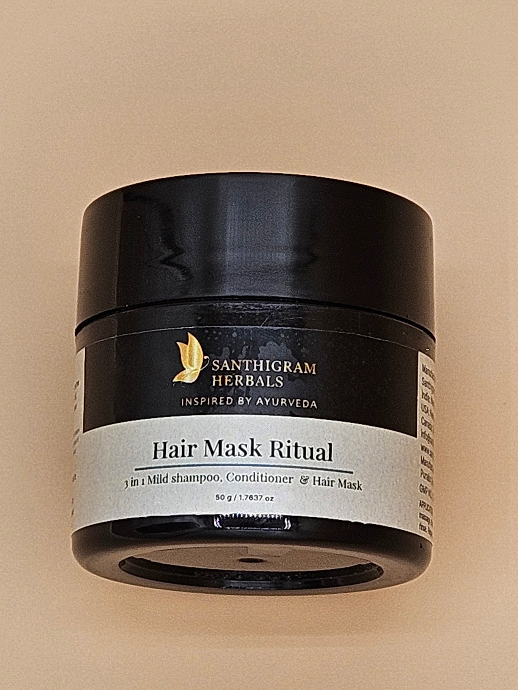 Hair Mask Ritual — 3-in-1 Mild Shampoo, Conditioner &amp; Hair Mask | Santhigram Herbals, 50g