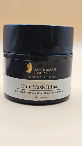 Hair Mask Ritual — 3-in-1 Mild Shampoo, Conditioner &amp; Hair Mask | Santhigram Herbals, 50g