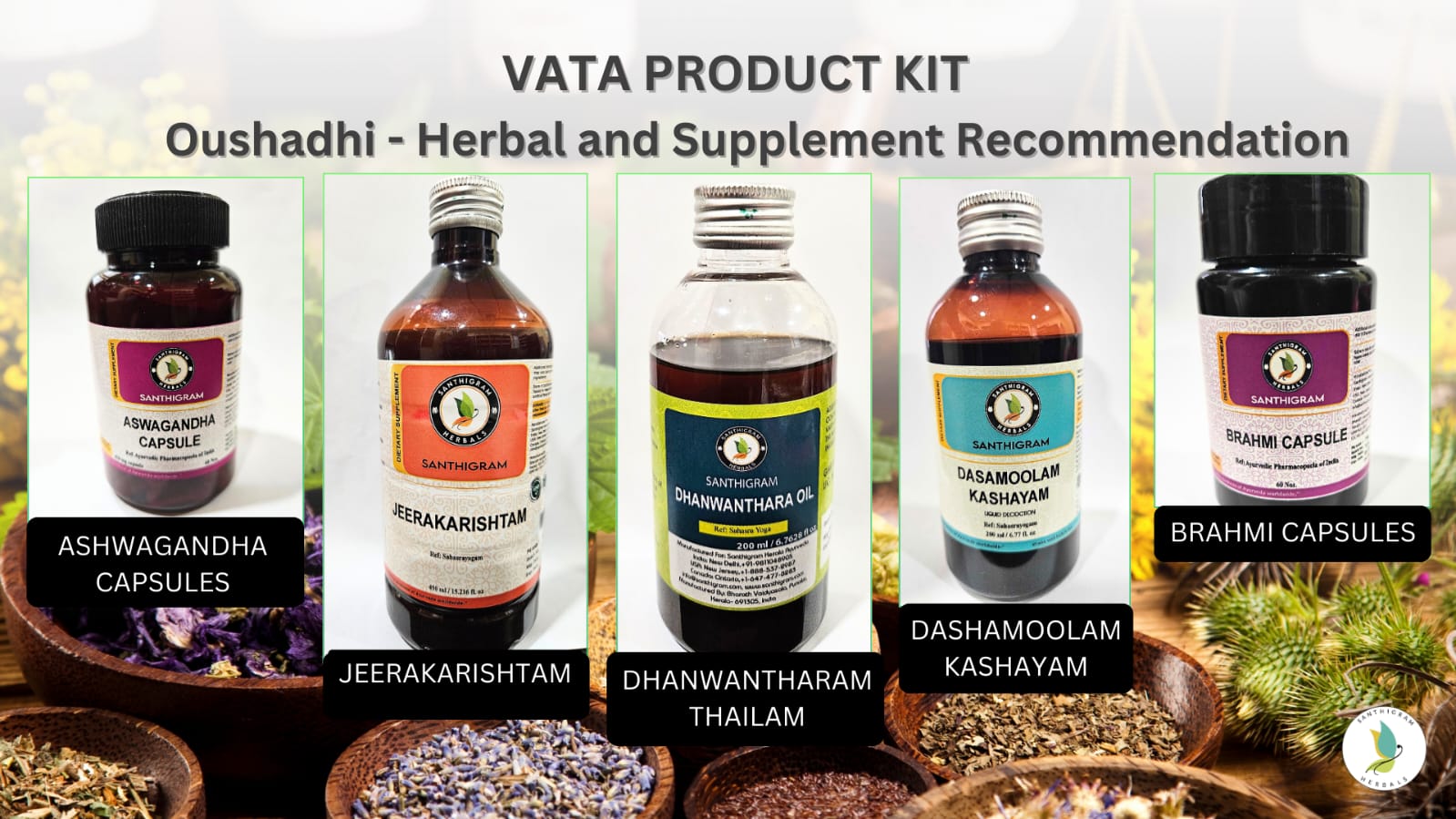 Vata Prakriti Balance Ayurvedic Wellness Kit