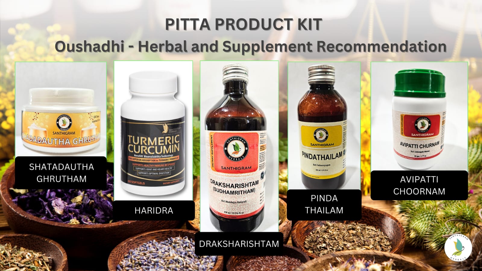 Pitta Prakriti Balance Ayurvedic Wellness Kit