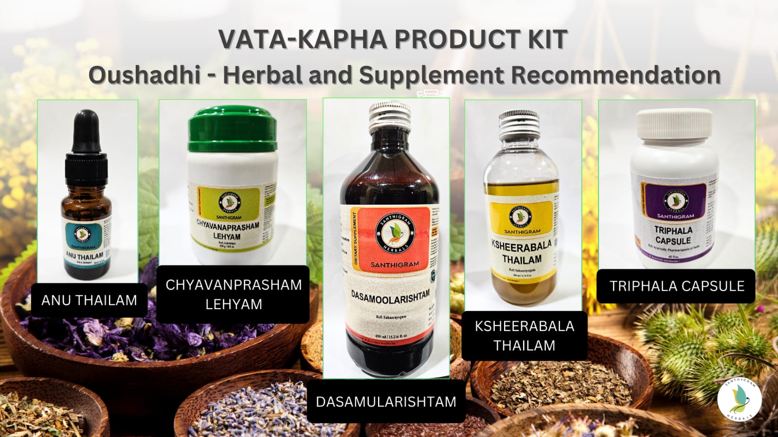 Vata-Kapha Prakriti Balance Ayurvedic Wellness Kit